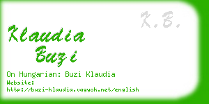 klaudia buzi business card